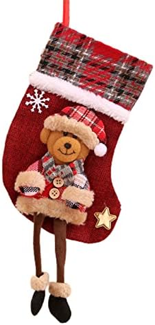 Galand božićne viseće čarape poklon -torba za višekratnu upotrebu Djeda Santa snjegovića božićne čarape Neovisno habanje otporno na