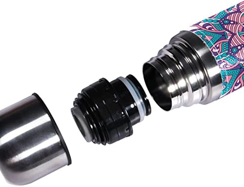 SDFSDFSD 17 Oz Vakuum izolirana boca od nehrđajućeg čelika Sportska kava Putnička tikvica Očinska koža omotana BPA besplatno, cvjetna