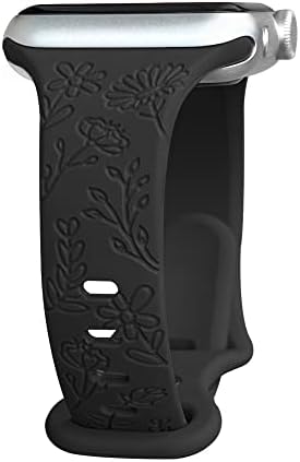 Ginkgonut cvijet ugraviran sportski silikonski vitki pojas kompatibilan s pojasom Apple Watch 38 mm 40 mm 41 mm, žene cvjetni laserski
