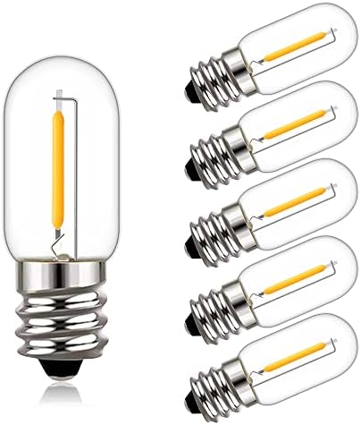 LED žarulje sa žarnom niti za kandelabre, 916 1 vat Vintage Edison Vijčana Svjetiljka, cjevasto noćno svjetlo, Ultra topla bijela mala