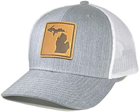 T-Shirt T-shirt muški kamiondžija šešir s Michigan Kožni flaster