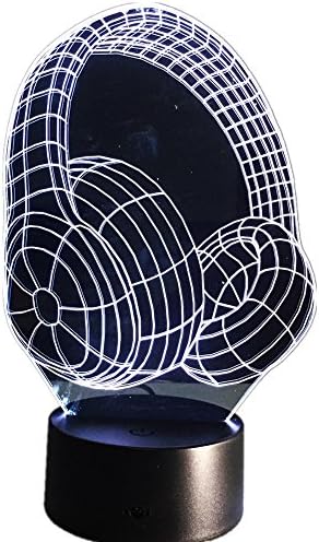 Slušalice za noćno svjetlo kreativna stolna svjetiljka 3d svjetla abajur led lampe 3d iluzija ukrasna noćna svjetlost djeca lampa