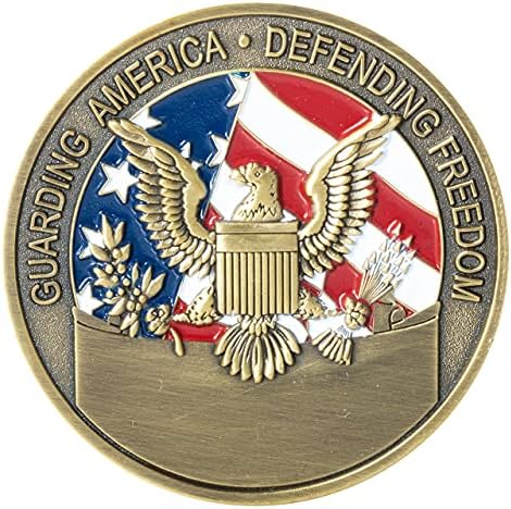 Sjedinjene Države Air National Guard Challenge Coin i Blue Velvet Box