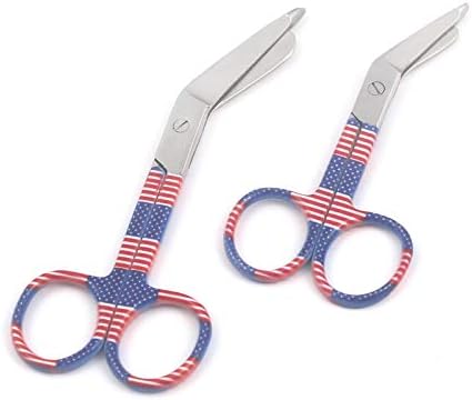 Laja uvozi 2 PCS Lister Band Serice Scissors 3,5 +4,5 uzorak američke zastave