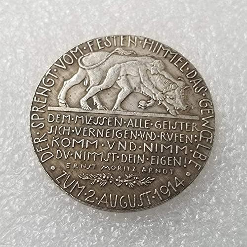 Antikni zanat 1914. Njemački kovanica sa srebrnim srebrnim dolarom Komemorativni novčić Coin Coin novčić 951