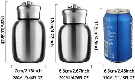 Mini izolirane boce za vodu 280 ml/9,4 oz boca za vodu od nehrđajućeg čelika mala prijenosna boca za vodu čaša vakuumska čaša za dječake,