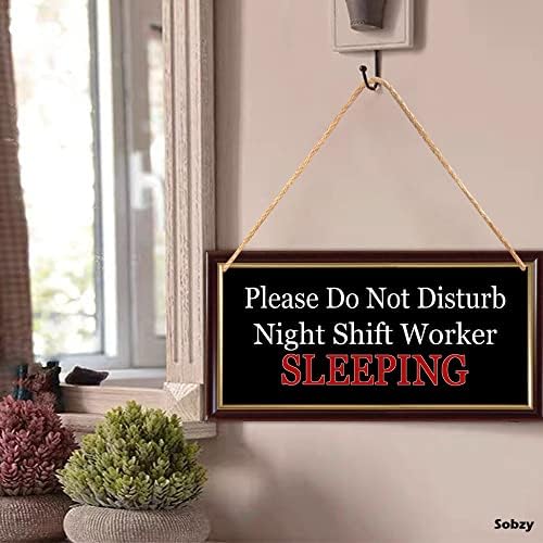 Znak spavanja radnika u noćnoj smjeni - Ne ometaj znak visećih ploča na vratima