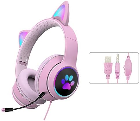 Slušalice za uši, sklopive i rastezljive bežične slušalice za igranje s LED pozadinskim osvjetljenjem, žičane slušalice za igranje