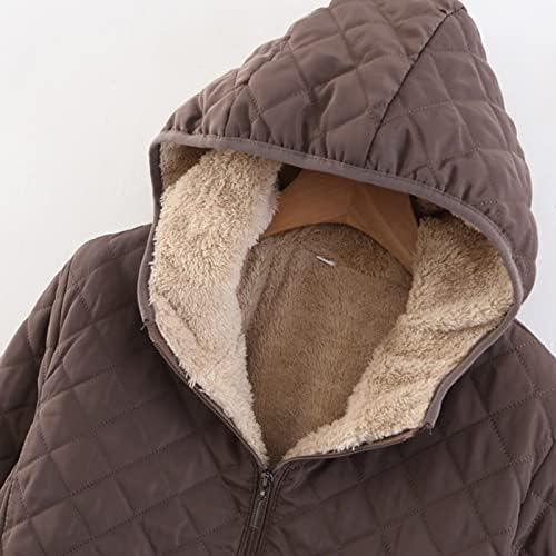 Twgone prešiljena jakna za žene s kapuljačom s kapuljačom zima topli kaput Organizirani predjeljkom