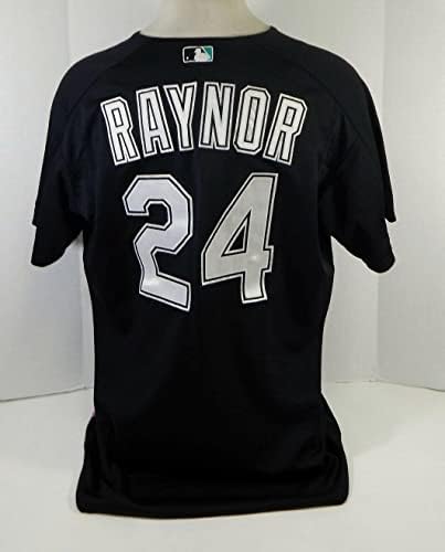 2003-06 Florida Marlins John Raynor 24 Igra Korištena crni dres bp St XL 103 - Igra se koristi MLB dresovi