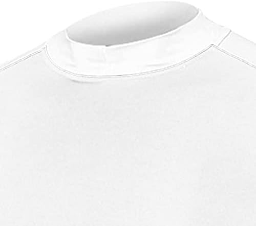 Muška boja u boji Blok majica za vrat Ljetna majica kratkih rukava vrhovi za vlaženje pamučnih košulja okruglih vrata