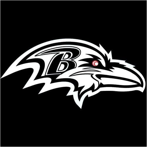Baltimore Ravens 8 x8 logotip bijelog naljepnice