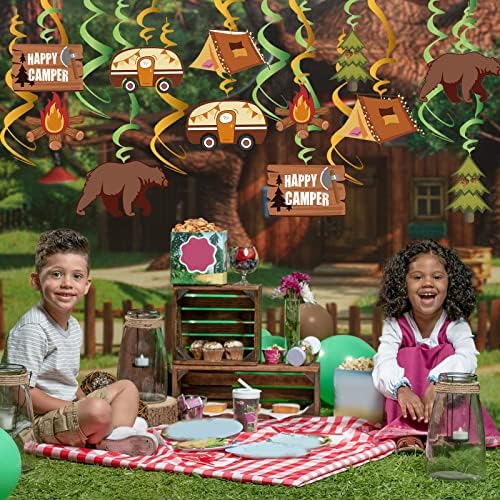 Sretni ukrasi za zabave za kampiranje viseći vrtlozi Medvjedići za avanturu kampiranja natpis za šator vrtložni dekor za djecu Tema