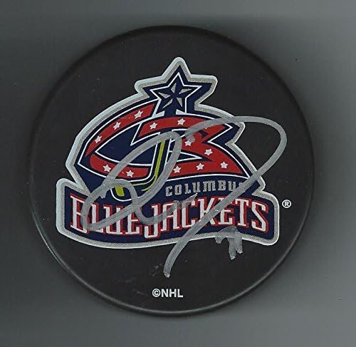 Pascal Leclair potpisao je suvenirni pak Columbus Blue Jackets s originalnim logotipom-NHL Pakovi s autogramima