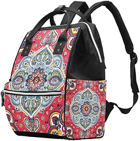 Inhomer Vintage cvjetni uzorak pelena vrećica putovanja mama torbe pelene ruksak veliki kapacitet za njegu bebe