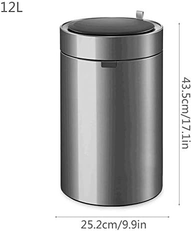 JYDQM 9L/12L smeće Can bez dodira otpadne kante za otpad automatsko otvaranje zatvaranja smeća limenka od nehrđajućeg čelika