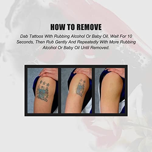 2 listova HALL ARM privremene tetovaže -Lažne tetovaže otporne na vodu s realističnom ženom u crvenom šeširu s naočalama i ružama za