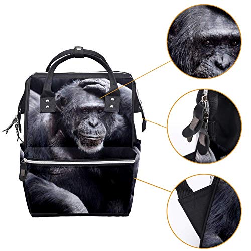 Lorvies Animal Chimpanzee pelena s pelenom ruksak, ruksak s velikim kapacitetom Muti-Function