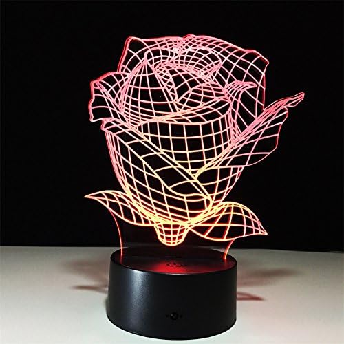 Deerbird® Rose Flower 3D Optička iluzija vizualizacija LED Art Skulptura daljinska upravljačka svjetla stolna svjetiljka s kontrolom