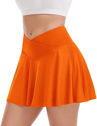 Pleaded teniska suknja za žene s kratkim hlačama atletskim golf skortsima s džepovima s visokim strukom treninge s trčanjem suknje