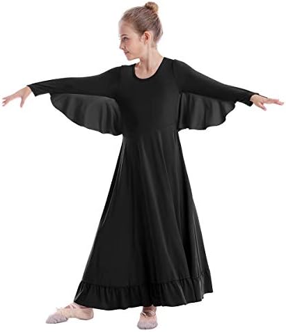 Djevojke anđeo Isis Wings bogoslužje liturgijska plesna haljina labava fit puna dugačka dugačka baletna haljina od tunike za plesnu