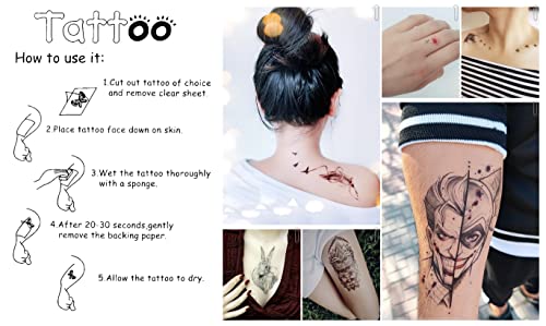 Crna abeceda Pismo A-Z Privremene naljepnice za tetovaže citirani uzorak Umjenjivi dizajn ukrasi za tijelo vrat prsa noge ramena ruka